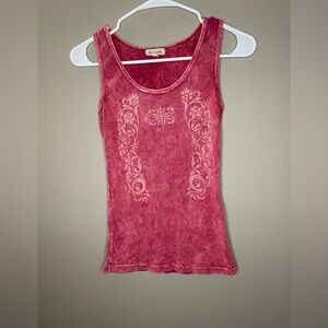 Vintage-Inspired Pink Tank Top